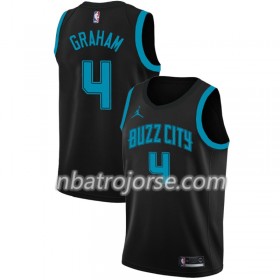 Män Charlotte Hornets Tröja Graham 4 2018-19 Jordan Brand City Edition Svart Swingman
